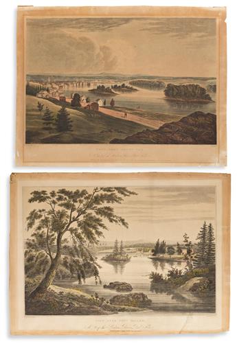 (HUDSON RIVER PORTFOLIO.) John Hill; after William Guy Wall. Group of 5 hand-colored aquatint and engraved plates.